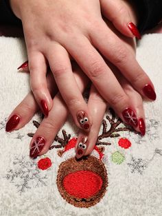 Supernail progel gel polish Christmas nail art x Christmas Nail Designs, Nail Designs