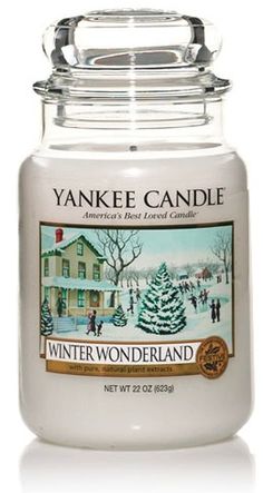 yankee candle with winter wonderland on it