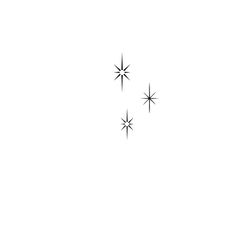 three stars are shown in black and white on a white background, with one star above the other