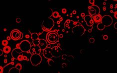 an abstract red and black background with circles