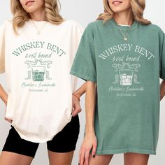 Whiskey Bent and Veil Bound, Custom Bachelorette Party Shirts, Western Themed Bachelorette Shirts, Comfort Colors Bachelorette Shirts by CrescentCoClothing on Etsy Western Bachelorette Theme, Whiskey Bent And Veil Bound Bachelorette, Western Themed Bachelorette Party, Bachelorette T Shirts, Western Bachelorette, Themed Bachelorette, Bachelorette Party Weekend, Bachelorette Tshirts, Custom Bachelorette