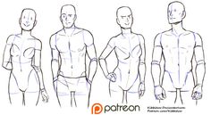 three different views of the same man's body, from front and back to side