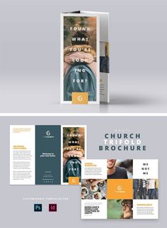 the church brochure is open and ready to be used as a marketing tool