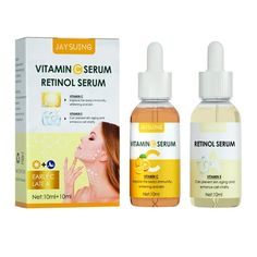 20ML Morning c night a essence combination brightens and fades wrinkles early aging firming skin dark yellow moisturizing  For brighter, smoother, younger and more radiant skin, this high-potency snail night serum contains the highest concentration on the market at 97.5% snail mucin extract with hyaluronic + Centella asiatica  A powerful , serum to help reduce the appearance of wrinkles, fine lines and crow's feet. This topical C also helps lighten sun spots, guaranteeing a brighter, more youthf Face Essence, Facial Essence, Vitamin C Face Serum, Lifting Facial, Anti Wrinkle Skin Care, Skin Care Wrinkles, Serum Cream, Vitamins For Skin, Night Serum