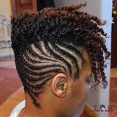 Short Mohawk With Cornrows Cornrows And Twists, Updo Cabello Natural, Cornrow Updo Hairstyles, Short Mohawk, Cornrows Natural Hair, Diy Updo, Mohawk Braid