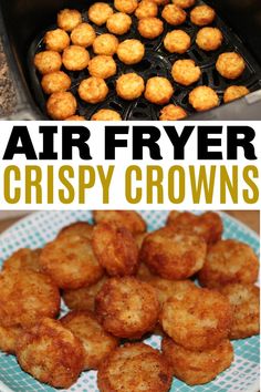 air fryer crispy crowns are an easy way to use up leftover tater tots