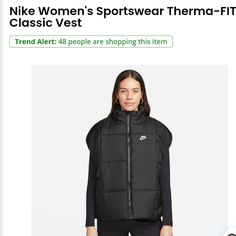 Brand New, Never Worn, Nike Thermo Vest. Make Me An Offer! Nike Bodywarmer, Make Me An Offer, Nike Black, Black Nikes, Nike Jacket, Nike Women, Jackets For Women, Jackets & Coats, Brand New