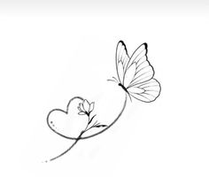 two butterflies flying next to each other on a white background with the word love written in it