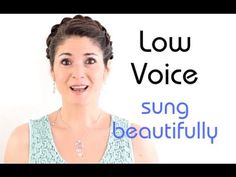 a woman is smiling with the words low voice