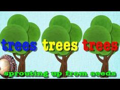 three trees with the words sprouting up from seeds