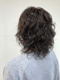 Shirt Curly Shag Haircut, Shag Short Wavy Hair, Butterfly Haircut Chin Length, Lightly Permed Hair, Shaggy Bob Thick Wavy Hair, Medium Shag Haircuts Wavy Hair, Short Curly Butterfly Haircut, Wolfcut Curly Hair Medium, Shag Haircut Back View