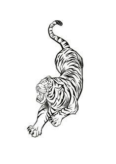 Traditional Tattoo Stencils, Cute Tattoo Ideas, Red Dragon Tattoo, Cute Tattoo, Tattoo Templates, Line Art Tattoos, Tattoo Feminina, Tiger Tattoo, Red Dragon