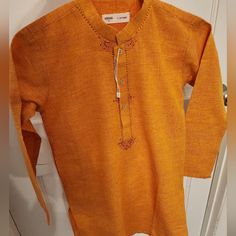 Orange Gul Ahmed Embroidery Kurta For 6 To 7 Years Boy. White Trousers Include. Gul Ahmed, White Trousers, Matching Sets, Orange Color, Trousers, Plus Fashion, Outfit Inspo, Orange, Fashion Tips