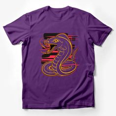 Graphic Snake T-Shirt, Bold Serpent Print Tee, Unisex Cotton Shirt, Street Style, Edgy Fashion Tops, Cool Animal Design Shirt Male T-Shirt Custom graphic T-Shirt.Customize your color Shirt Street Style, Street Style Edgy, Print Tee, Male T Shirt, Edgy Fashion, Animal Design, Printed Tees, Fashion Tops, Custom Shirts