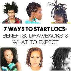 The 7 methods to start locs and the benefits, drawbacks, and what to expect with each method. How To Start Dreadlocks, Start Locs, Starting Dreads, Comb Twist, Costume Noir, Taper Fade, Goddess Locs, Dreadlock Hairstyles