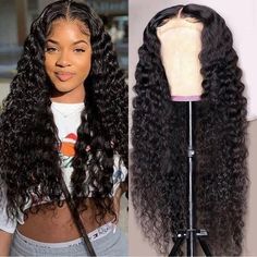 80. Wet And Wavy Human 20 Inch Lace Wig Deep Wave Lace Front Wigs, Human Lace Wigs, Glueless Wigs, Long Hair Color, Wave Wig, Curly Human Hair Wig, Lace Closure Wig, Front Lace Wigs Human Hair, Frontal Wig