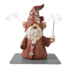 PRICES MAY VARY. MULTI-PURPOSE - The incense holder is not olny for sticks, but also for cone incense. And it is also a unique gnome decor for your desk. Unique design - The incense burner is in the shape of a gnome. The smoke comes out of its ears and mouth, it's so interesting. Help to meditate and relax, relieve stress and improve sleep quality. Gift idea - This cute gnome statue is ideal gift for those who love aromatherapy on Birthday / Anniversary / Thanksgiving / Christmas / Valentines. I Gnome Stocking, Gnome Home, Gnome Decor, Cone Incense, Stocking Stuffers For Women, Incense Cone, Gnome Statues, Chrismas Gifts, Gnome House