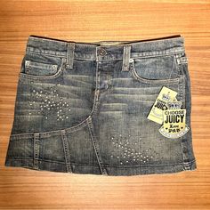 New With Tags - Super Cute Short Mini Jean Skirt! Nyc Drill, Dr Wardrobe, Mini Jean Skirt, Couture Skirts, Cute Shorts, Jean Skirt, Juicy Couture, Womens Skirt, Cute Outfits