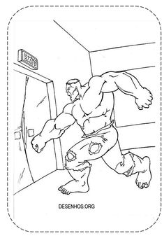 the incredible hulk coloring page for kids