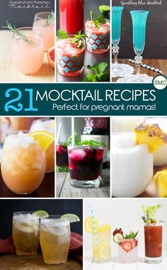 My baby shower guests are going to love these mocktail recipes! Click on the image to see all the recipes. Party Snacks For Adults Appetizers, Baby Shower Mocktails, Refreshing Mocktail, Vegetable Drinks, Mocktail Recipe, Healthy Eating Tips