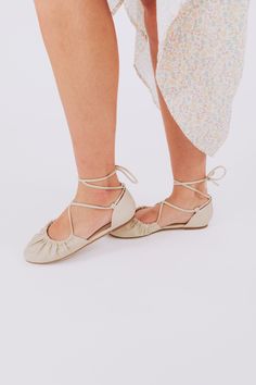 Step into style with the Laney Flat, the perfect blend of comfort and chic. These leather tie up flats will add an effortlessly cool touch to any outfit. Beige Round Toe Flats For Spring, Spring Workwear Lace-up Shoes With Flat Heel, Beige Lace-up Casual Flats, Casual Beige Lace-up Flats, Casual Closed Toe Lace-up Leather Sandals, Trendy Lace-up Shoes With Round Toe For Spring, Trendy Flat Lace-up Shoes For Fall, Trendy Spring Lace-up Shoes With Round Toe, Casual Flat Leather Lace-up Sandals