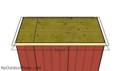 an image of a wooden box with measurements for the top and bottom part on it