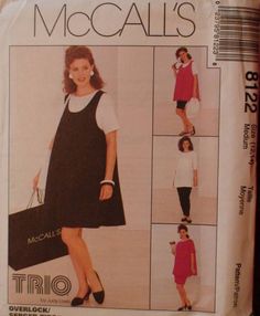 a woman's dress and purse is shown in this sewing pattern, with instructions to make