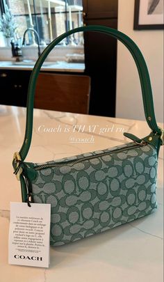 Non Designer Handbags, Coach Green Bag, Green Coach Bag, Handbags Green, Dream Gift