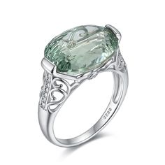 Size: No.8 Elegant Green Topaz Ring In Sterling Silver, Elegant Green Amethyst Ring In Sterling Silver, Elegant Silver Engraved Ring With Gemstone, Elegant Silver Oval Emerald Ring, Elegant Green Crystal Ring Stamped 925, Classic Sterling Silver Open Emerald Ring, Elegant Topaz Ring Stamped 925, Elegant Oval Topaz Ring Stamped 925, Elegant Oval Topaz Ring In Sterling Silver