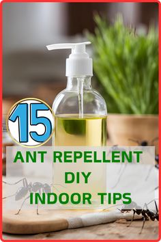 a bottle of insect repellent sitting on top of a table