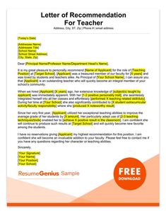 the cover letter for a teacher's application is shown in yellow and orange colors