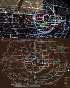 an image of a computer screen with various lines and shapes on it, including circles