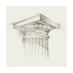 an architectural drawing of a column