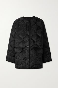 Black Quilted padded ripstop jacket | FRANKIE SHOP | NET-A-PORTER Ugg Tasman Outfit, Fall Jacket Trends, Ankle Boots With Leggings, Winter Coat Trends, Oversized Parka, Coat Trends, The Frankie Shop, Frankie Shop, Looks Style