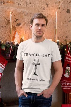 A Christmas Story | Leg Lamp | Christmas Shirt | Fra-gee-lay | Unisex | Plus Sizes Christmas Shirts Available | https://etsy.me/3Vzr49E Christmas Story Leg Lamp, Holiday Tee Shirts, Christmas Vacation Shirts, Hiking Shirt, Xmas Shirts, Vacation Shirts, Country Christmas, Christmas Tees, A Christmas Story