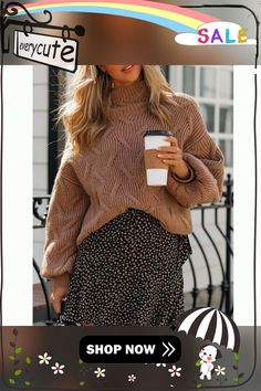 Khaki Textured Mock Neck Solid Color Sweater Brown Long Sleeve Turtleneck For Fall, Casual Cable Knit Turtleneck, Casual Beige Turtleneck For Fall, Casual Beige Turtleneck, Casual Brown Turtleneck For Fall, Casual Turtleneck For Fall, Casual Turtleneck For Cold Weather In Fall, High Neck Outerwear For Cold Weather In Fall, High Neck Outerwear For Cold Fall Weather