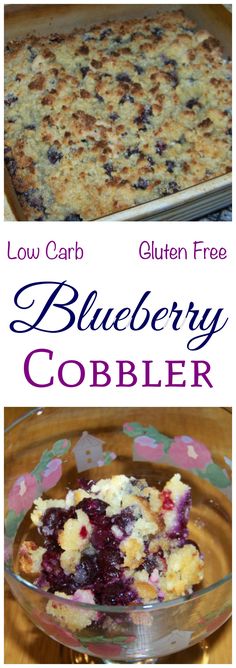 the blueberry cobbler is ready to be eaten and served for lunch or dessert