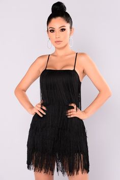 Fringe Clothing, Plum Dress, Fashion Nova Dress, Black Christmas, Black Fringe, Black Women Fashion, Style Chic