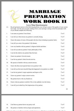 Marriage Therapy Worksheets, Couples Therapy Activities, Premarital Counseling Questions, Marriage Counseling Questions, Marriage Preparation, Relationship Repair