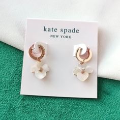 Brand New Never Used Come With Dust Bag Width: 0.59" Total Drop Length: 1.09" From Kate Spade Kate Spade Feminine Wedding Jewelry, Feminine Kate Spade Jewelry For Wedding, Feminine Kate Spade Wedding Jewelry, Elegant Kate Spade Earrings As Gift, Elegant Kate Spade Earrings For Gift, Spade Jewelry, Kate Spade Jewelry, Huggie Earrings, Huggies Earrings