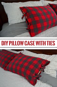 the diy pillow case with ties is easy to make