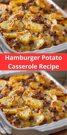 hamburger potato casserole recipe with cheese and ground beef