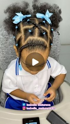 *Kids Hair Fashion place• on Instagram: "🎀 Hair inspo for kids🎀
-“
Source @isabella_maturana30 
•
•
•
#rubberbandhairstyles 
#quickhairstyles 
#neathair 
#hairinspiration 
#hairforkids" 3 Month Old Hairstyles, Hairstyles Kids Black, Barrette Hairstyles, Hair For Kids, Rubber Band Hairstyles, Kids Style Hair, 3 Month Old, Old Hairstyles, Hairstyles Kids