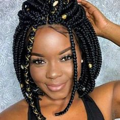 Kinky twist wigs for black women Braided wig braid wig for | Etsy Hair Braid Beads, Bob Braids Hairstyles, Twisted Hair, Short Box Braids, Bob Braids, Box Braids Hairstyles For Black Women, Box Braid Wig, Goddess Hairstyles, Box Braids Styling