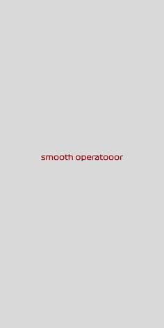 the logo for smooth operator on a gray background