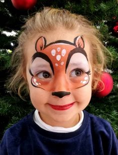 Thanksgiving Face Painting, Bambi Face Paint, Deer Face Painting, Deer Facepainting, Squirrel Face Paint, Chipmunk Face Paint, Deer Face Paint, Bambi Christmas, Bambi Makeup