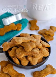 homemade dog treats in a bowl on a table