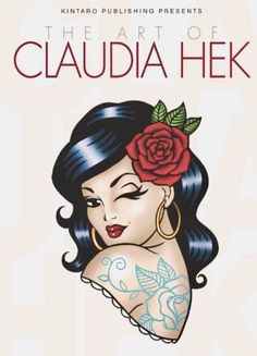 the art of claudia hek book cover with an image of a woman's face and