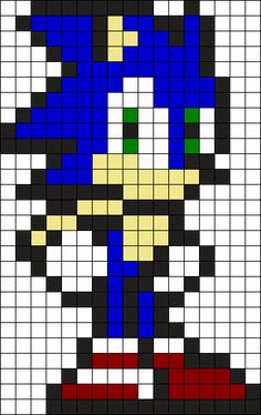 an image of sonic the hedge pixel art