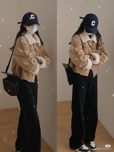 Winter Outfits In Korea Seoul, Korean Outfits For Winter, Korean Fashion Winter Casual, Korean Style Winter Outfits, Japan Ootd Winter, Korea Winter Outfit, Korean Winter Fashion Outfits